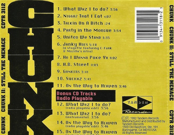 Chunk - Chunk II Still The Menace (Back)
