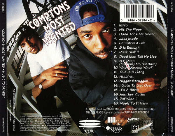 Comptons Most Wanted - Music To Driveby (Back)