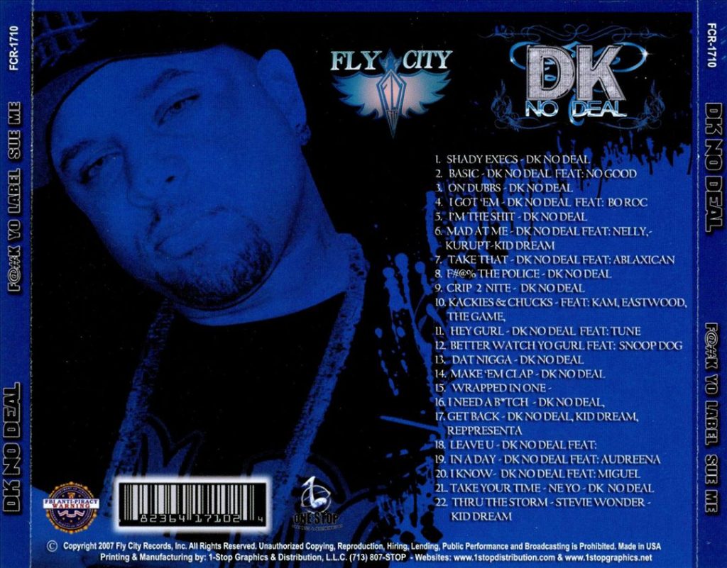 DK No Deal - F#@k Yo Label Sue Me (Back)