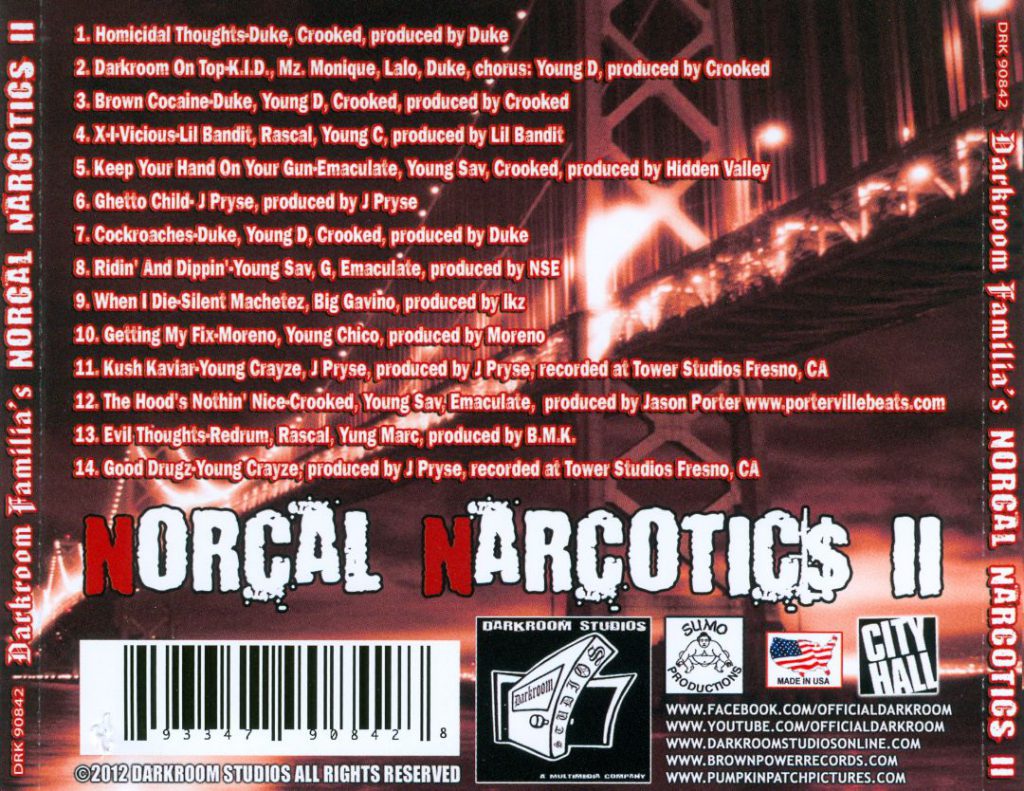 Darkroom Familia - Norcal Narcotics 2 (Back)