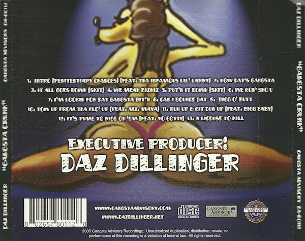 Daz Dillinger - Gangsta Crunk (Back)