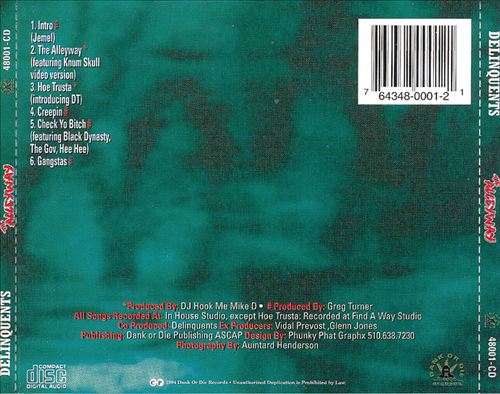 Delinquents - The Alleyway (Back)