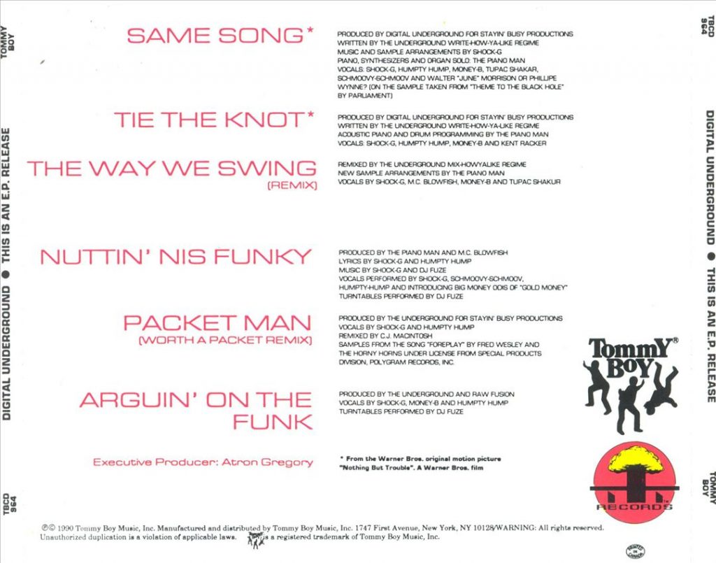 Digital Underground - This Is An E.P. Release (Back)