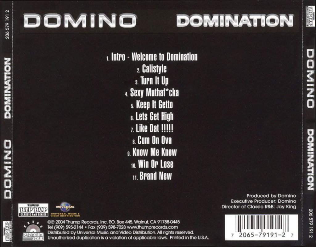 Domino - Domination (Back)