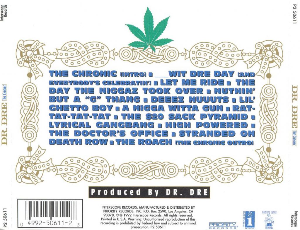 Dr. Dre - The Chronic (Back)