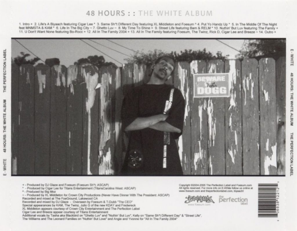 E-White - 48 Hours The White Album (Back)
