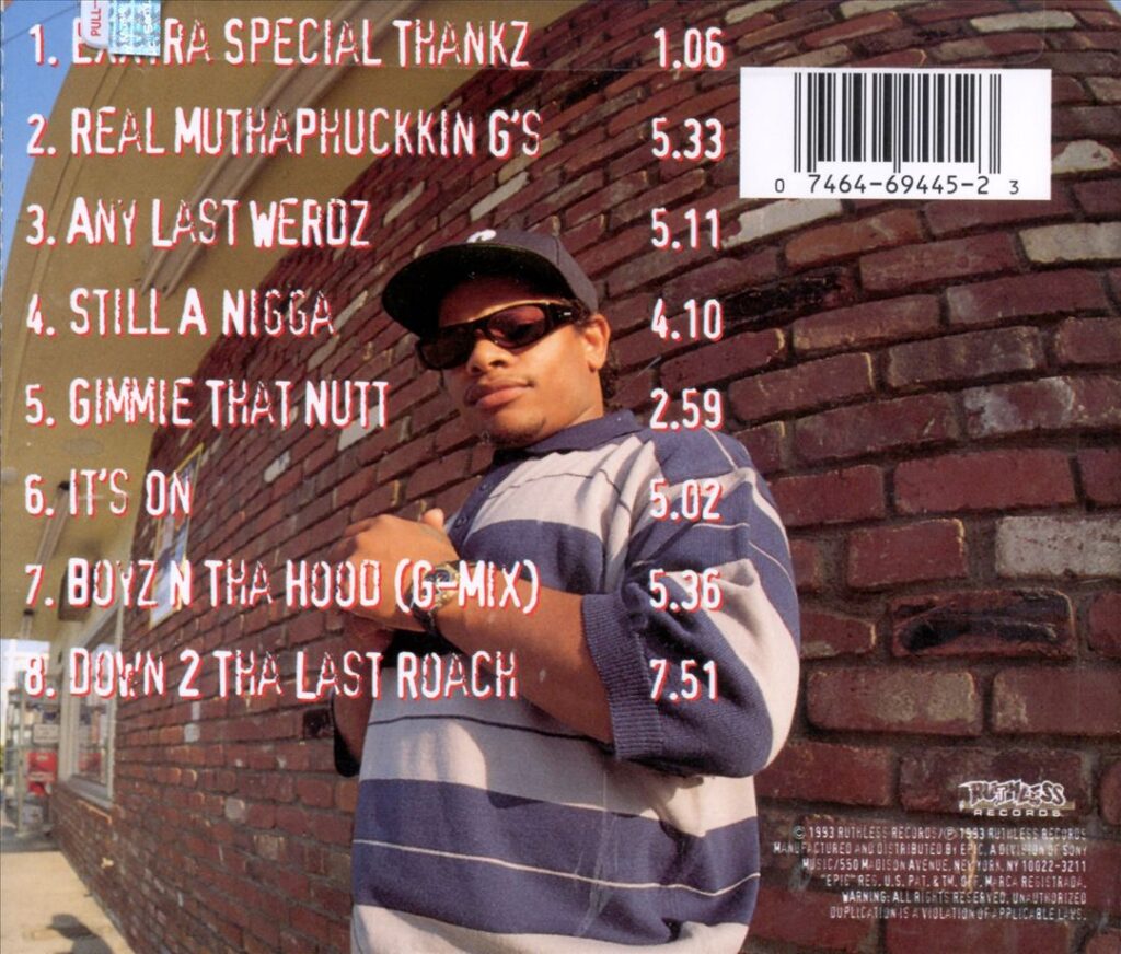 Eazy-E - It's On (Dr. Dre) 187um Killa (Back)