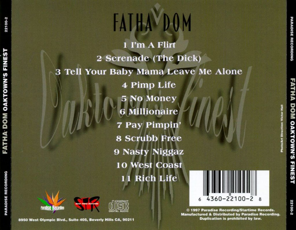 Fatha Dom - Oaktown's Finest (Back)
