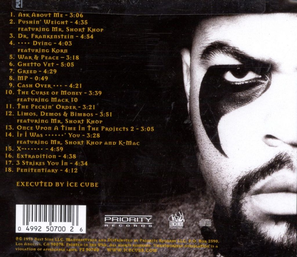 Ice Cube - War & Peace Vol. 1 (The War Disc) [Back]