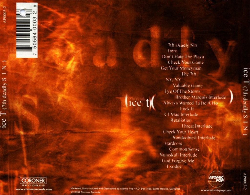 Ice-T - Seventh Deadly Sin (Back)