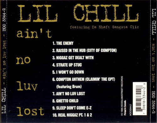 Lil Chill - Ain't No Luv Lost (Back)