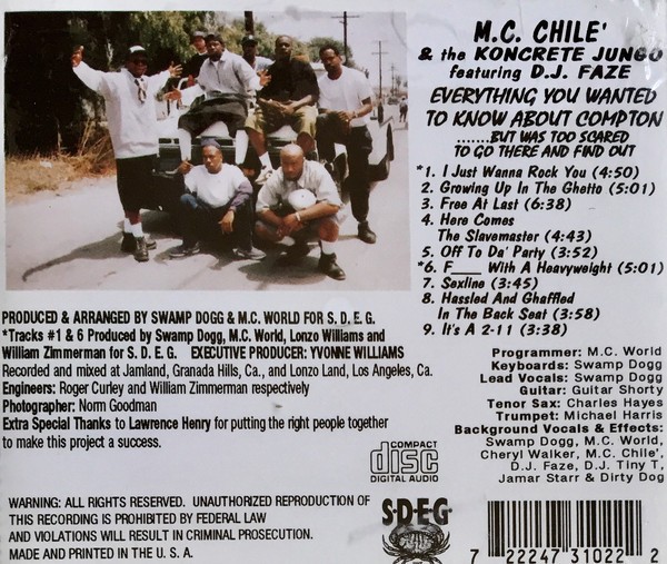 M.C. Chile' & The Koncrete Jungo - Everything You Wanted To Know About Compton... But Was T (Back)