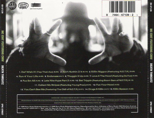 MC Eiht Featuring CMW - Death Threatz (Back)