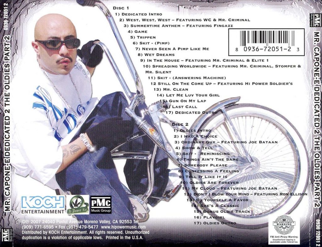 Mr. Capone-E - Dedicated 2 The Oldies 2 (Back)