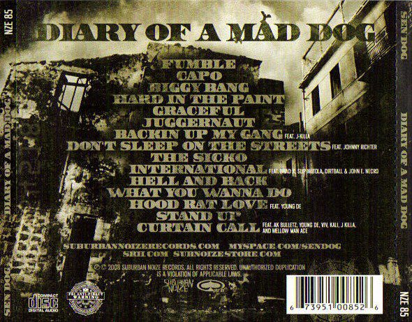 Sen Dog - Diary Of A Mad Dog (Back)