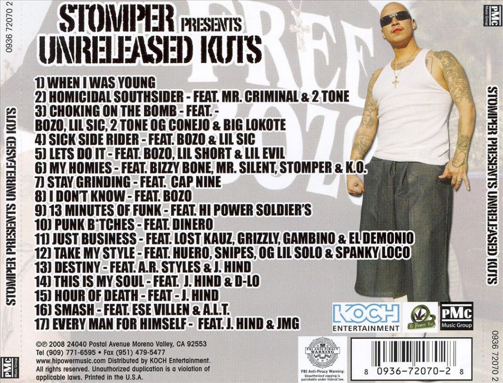 Soldier Ink - Stomper Presents Unreleased Kuts (Back)