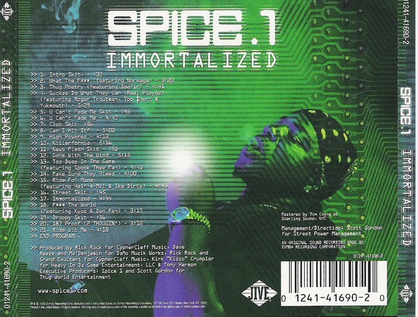 Spice 1 - Immortalized (Back)