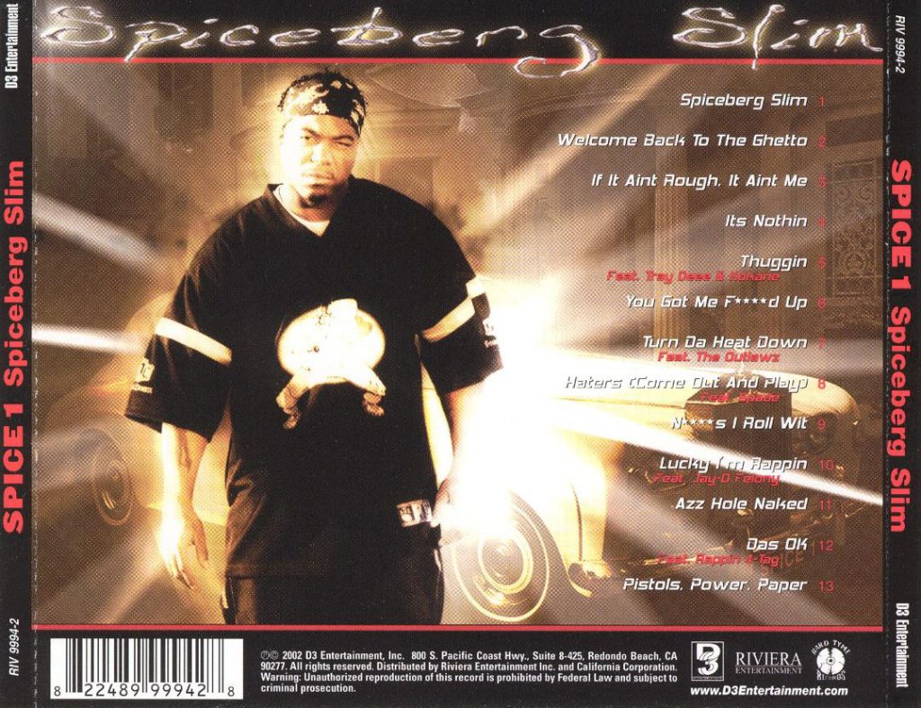 Spice 1 - Spiceberg Slim (Back)