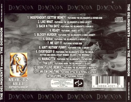 The Delinquents - The Dominion (Back)