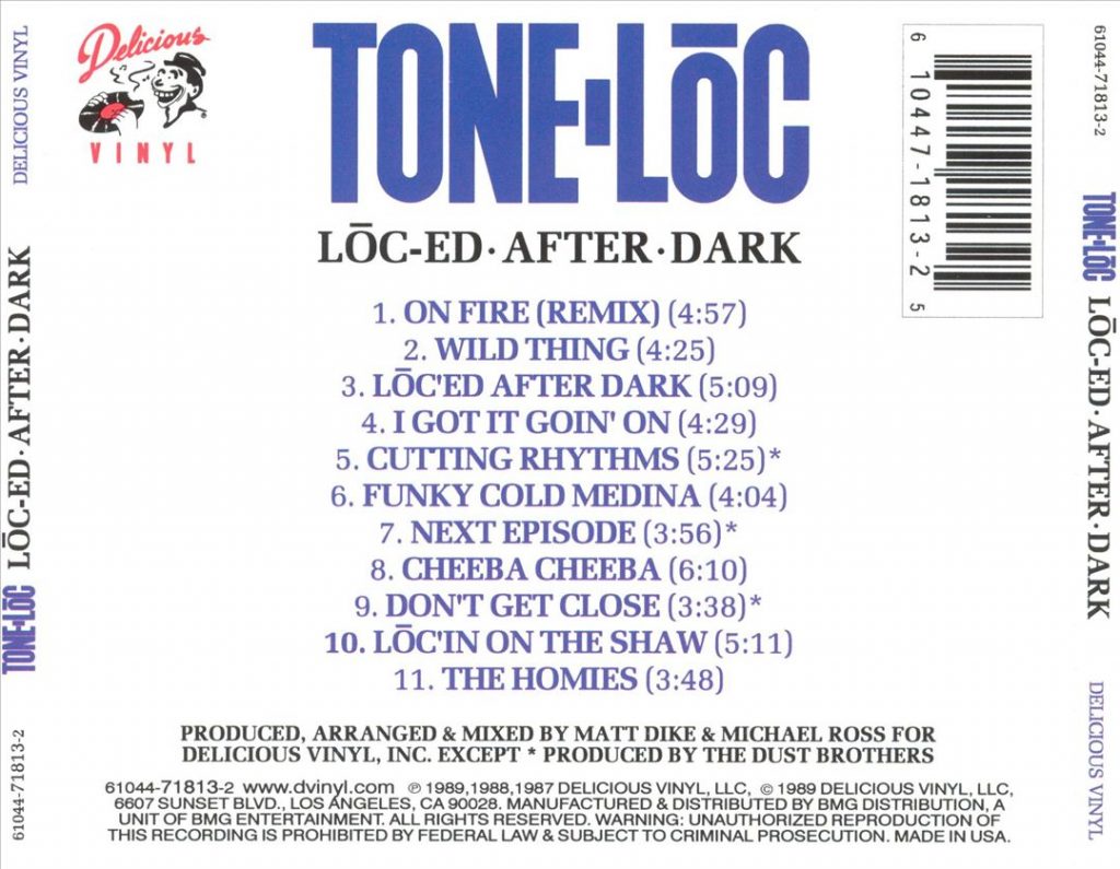 Tone Lōc - Lōc'ed After Dark (Back)
