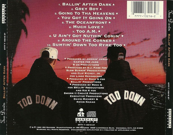 Too Down - Ballin' After Dark (Back)