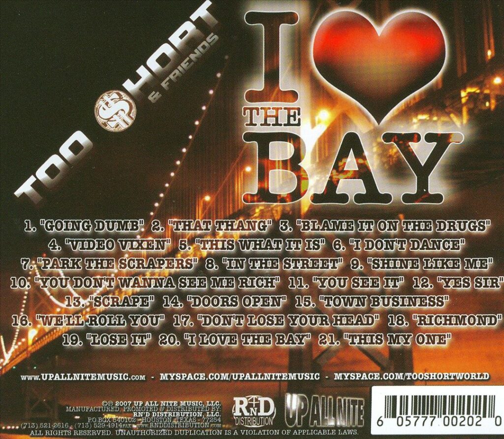 Too $hort & Friends - I Luv The Bay (Back)