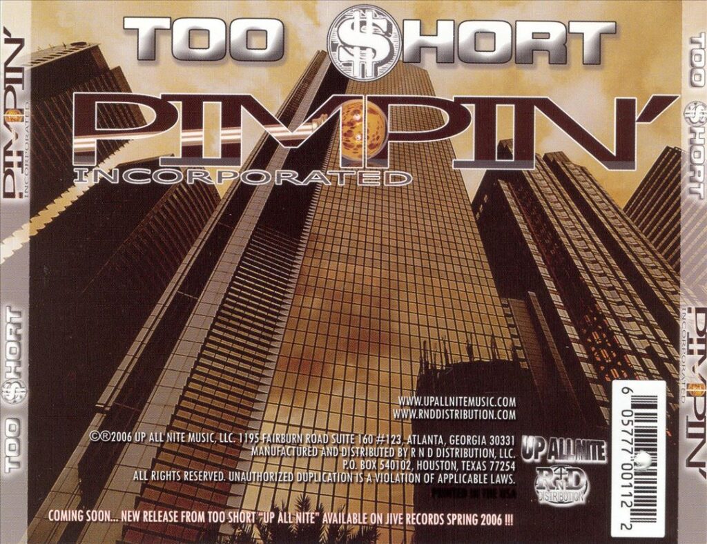 Too $hort - Pimpin' Incorporated (Back)