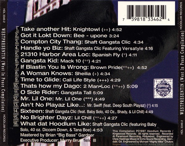 Various - Westpresentin - The West In Peace Compilation (Back)